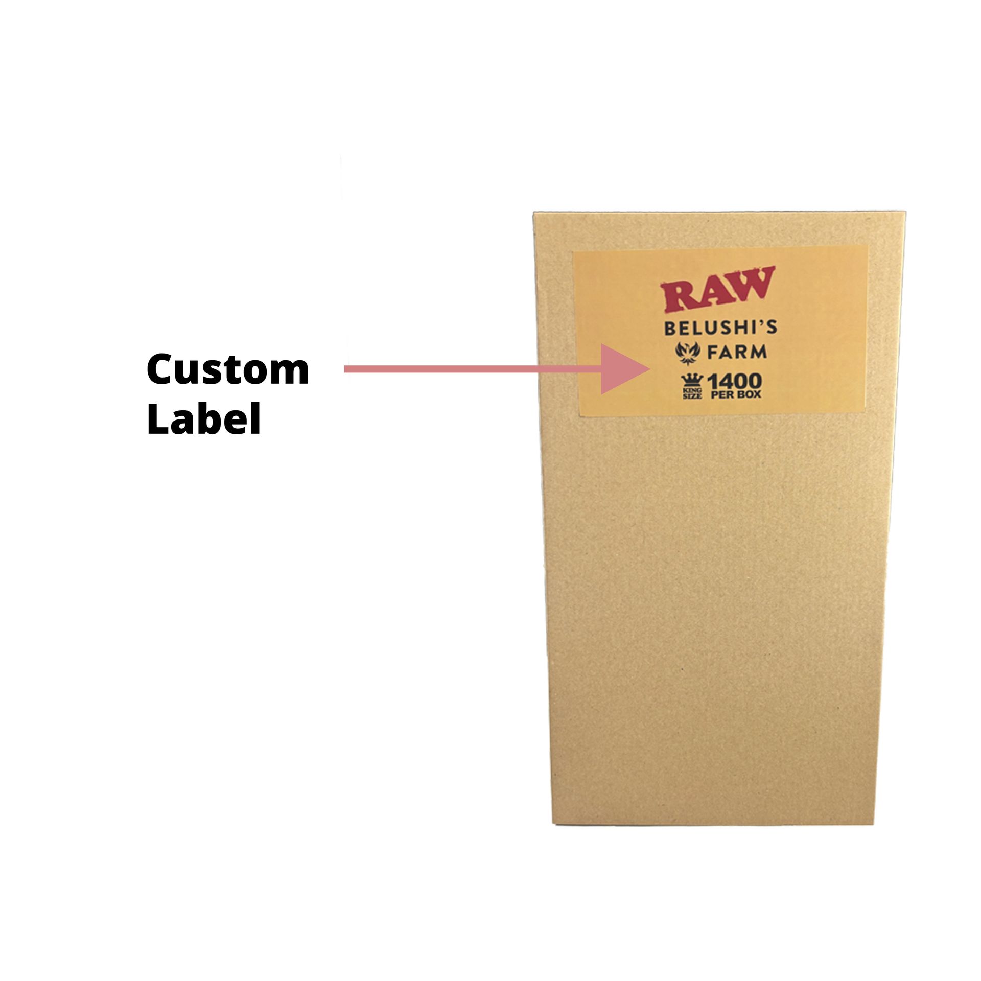 custom cones box with customer label